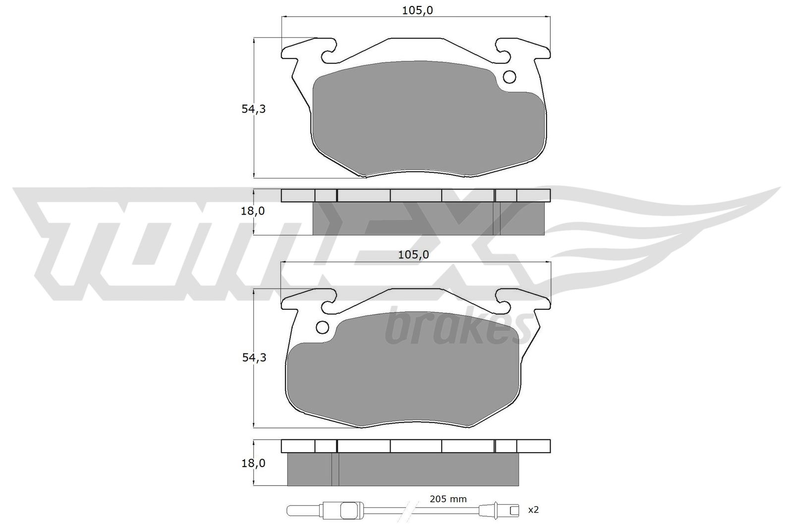 TOMEX Brakes TX 10-34 Sada...